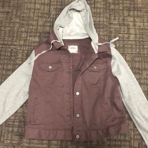 Mudd burgundy hooded jacket